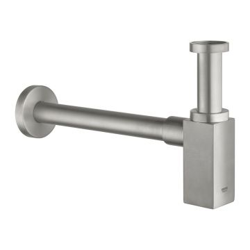 Sifon estetic pentru lavoar Grohe rectangular crom periat Supersteel