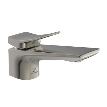 Baterie lavoar Ideal Standard Atelier Conca argintiu Silver Storm cu ventil Pop-Up