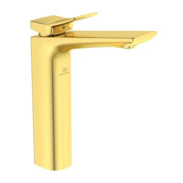 Baterie lavoar inalta Ideal Standard Atelier Conca auriu periat cu ventil Pop-Up