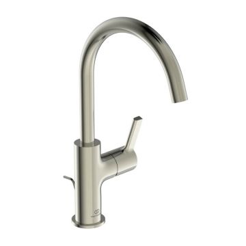 Baterie lavoar inalta Ideal Standard Atelier Joy cu ventil Pop-Up argintiu Silver Storm