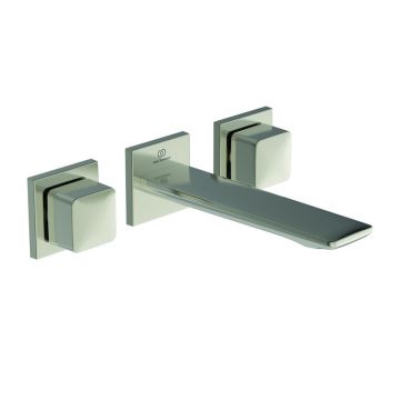 Baterie lavoar incastrata Ideal Standard Atelier Conca 180 argintiu Silver Storm cu corp ingropat