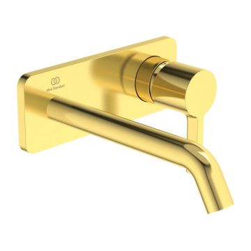 Baterie lavoar incastrata Ideal Standard Atelier Joy auriu periat pipa 18 cm