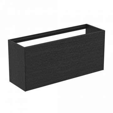Dulap baza suspendat Ideal Standard Atelier Conca 1 sertar 120 cm finisaj stejar inchis