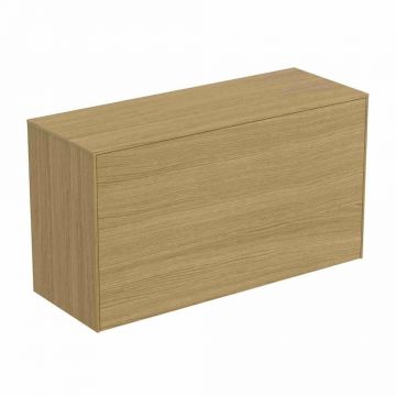 Dulap baza suspendat Ideal Standard Atelier Conca 1 sertar cu blat 100 cm finisaj stejar deschis