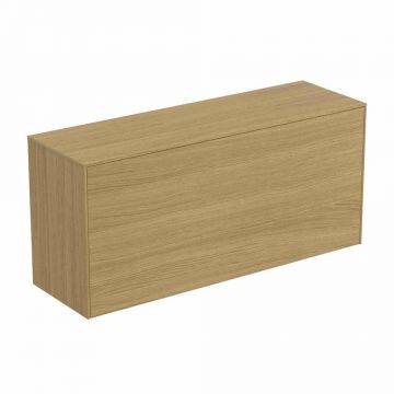 Dulap baza suspendat Ideal Standard Atelier Conca 1 sertar cu blat 120 cm finisaj stejar deschis