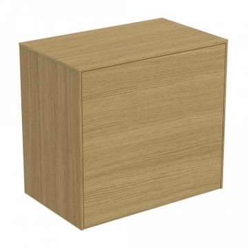 Dulap baza suspendat Ideal Standard Atelier Conca 1 sertar cu blat 60 cm finisaj stejar deschis
