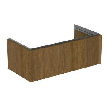 Dulap baza suspendat Ideal Standard Atelier Conca 1 sertar finisaj nuc inchis 100 cm