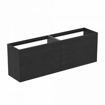 Dulap baza suspendat Ideal Standard Atelier Conca 2 sertare 160 cm finisaj stejar inchis