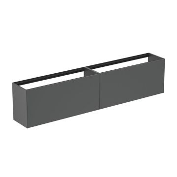 Dulap baza suspendat Ideal Standard Atelier Conca 2 sertare 240 cm antracit mat
