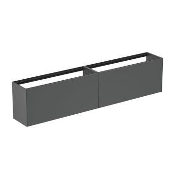 Dulap baza suspendat Ideal Standard Atelier Conca 2 sertare 240 cm antracit mat