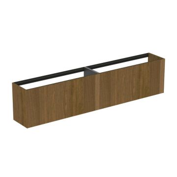 Dulap baza suspendat Ideal Standard Atelier Conca 2 sertare 240 cm finisaj nuc inchis