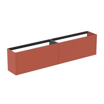 Dulap baza suspendat Ideal Standard Atelier Conca 2 sertare 240 cm rosu - oranj mat