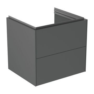 Dulap baza suspendat Ideal Standard Atelier Conca 2 sertare antracit mat 60 cm
