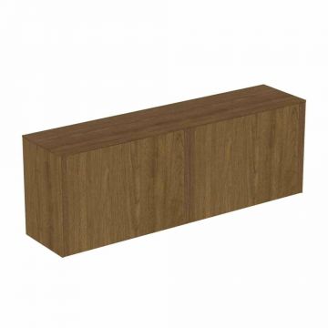 Dulap baza suspendat Ideal Standard Atelier Conca 2 sertare cu blat 160 cm finisaj nuc inchis