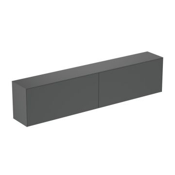 Dulap baza suspendat Ideal Standard Atelier Conca 2 sertare cu blat 240 cm antracit mat