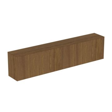 Dulap baza suspendat Ideal Standard Atelier Conca 2 sertare cu blat 240 cm finisaj nuc inchis