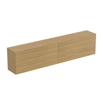 Dulap baza suspendat Ideal Standard Atelier Conca 2 sertare cu blat 240 cm finisaj stejar deschis