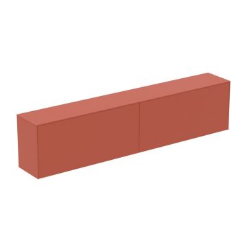 Dulap baza suspendat Ideal Standard Atelier Conca 2 sertare cu blat 240 cm rosu - oranj mat