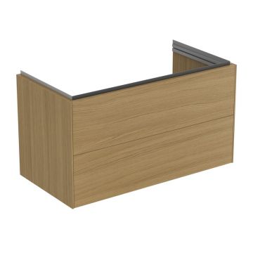 Dulap baza suspendat Ideal Standard Atelier Conca 2 sertare finisaj stejar deschis 100 cm