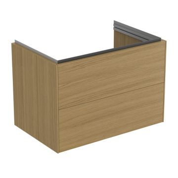 Dulap baza suspendat Ideal Standard Atelier Conca 2 sertare finisaj stejar deschis 80 cm