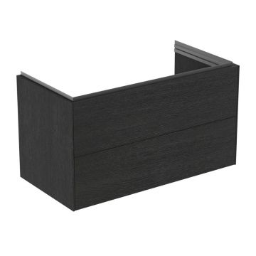 Dulap baza suspendat Ideal Standard Atelier Conca 2 sertare finisaj stejar inchis 100 cm