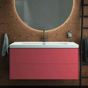 Dulap baza suspendat Ideal Standard Atelier Conca 2 sertare rosu - oranj 120 cm