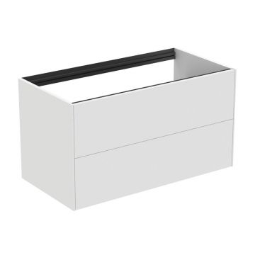 Dulap baza suspendat Ideal Standard Atelier Conca alb mat 2 sertare 100 cm