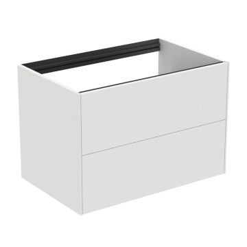 Dulap baza suspendat Ideal Standard Atelier Conca alb mat 2 sertare 80 cm