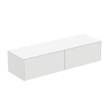 Dulap baza suspendat Ideal Standard Atelier Conca alb mat 2 sertare cu blat 160 cm