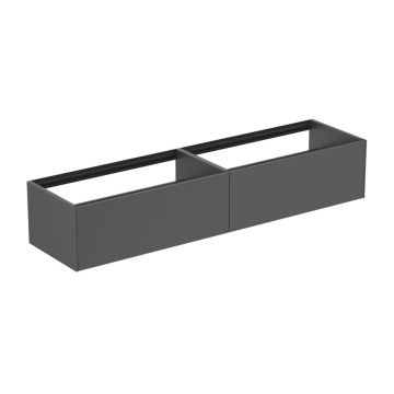Dulap baza suspendat Ideal Standard Atelier Conca antracit mat 2 sertare 200 cm