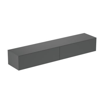 Dulap baza suspendat Ideal Standard Atelier Conca antracit mat 2 sertare cu blat 240 cm