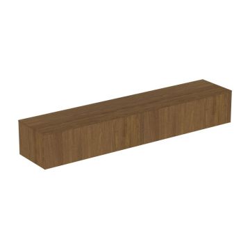Dulap baza suspendat Ideal Standard Atelier Conca finisaj nuc inchis 2 sertare cu blat 240 cm