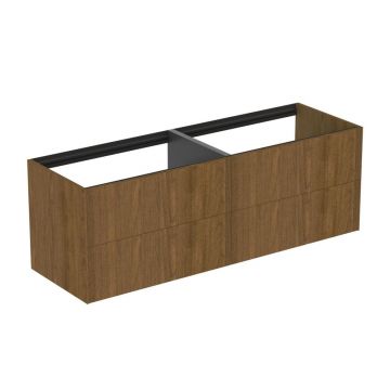Dulap baza suspendat Ideal Standard Atelier Conca finisaj nuc inchis 4 sertare 160 cm