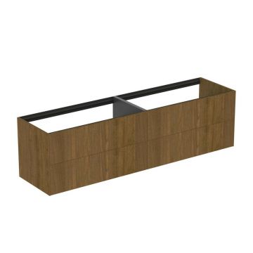 Dulap baza suspendat Ideal Standard Atelier Conca finisaj nuc inchis 4 sertare 200 cm