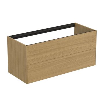 Dulap baza suspendat Ideal Standard Atelier Conca finisaj stejar deschis 2 sertare 120 cm