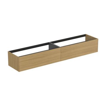 Dulap baza suspendat Ideal Standard Atelier Conca finisaj stejar deschis 2 sertare 240 cm