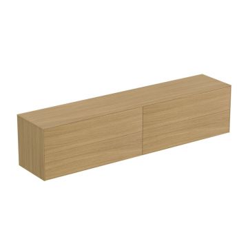 Dulap baza suspendat Ideal Standard Atelier Conca finisaj stejar deschis 4 sertare cu blat 240 cm