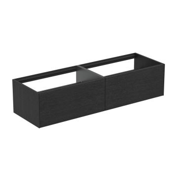 Dulap baza suspendat Ideal Standard Atelier Conca finisaj stejar inchis 2 sertare 160 cm