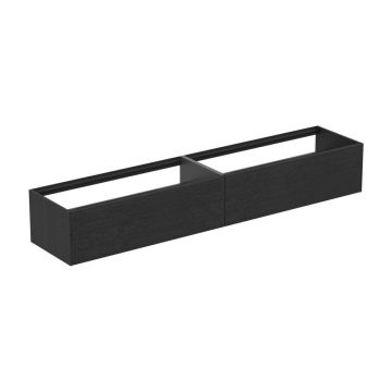 Dulap baza suspendat Ideal Standard Atelier Conca finisaj stejar inchis 2 sertare 240 cm