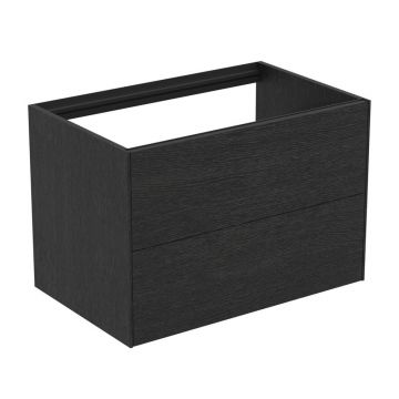 Dulap baza suspendat Ideal Standard Atelier Conca finisaj stejar inchis 2 sertare 80 cm