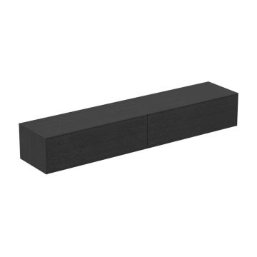 Dulap baza suspendat Ideal Standard Atelier Conca finisaj stejar inchis 2 sertare cu blat 240 cm