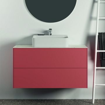 Dulap baza suspendat Ideal Standard Atelier Conca rosu - oranj mat 2 sertare 100 cm