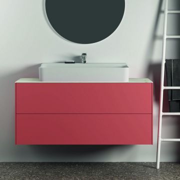 Dulap baza suspendat Ideal Standard Atelier Conca rosu - oranj mat 2 sertare 120 cm