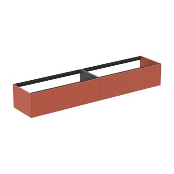 Dulap baza suspendat Ideal Standard Atelier Conca rosu - oranj mat 2 sertare 240 cm