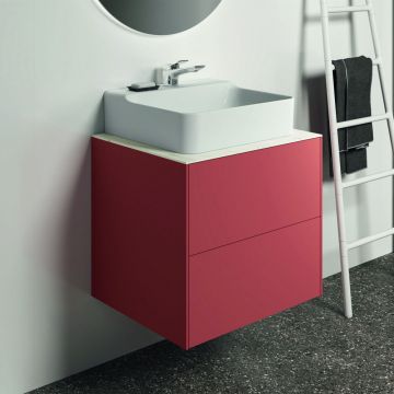 Dulap baza suspendat Ideal Standard Atelier Conca rosu - oranj mat 2 sertare 60 cm