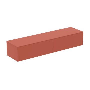 Dulap baza suspendat Ideal Standard Atelier Conca rosu - oranj mat 2 sertare cu blat 200 cm