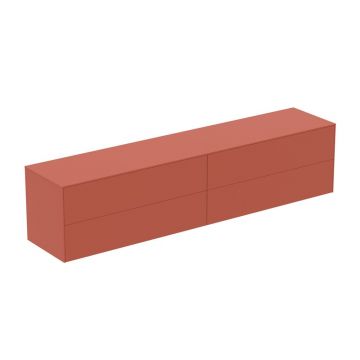 Dulap baza suspendat Ideal Standard Atelier Conca rosu - oranj mat 4 sertare cu blat 240 cm