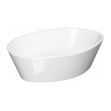 Lavoar pe blat Cersanit City oval 53 cm alb lucios