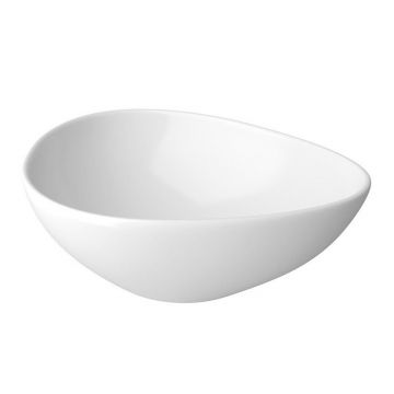 Lavoar pe blat Cersanit Moduo asimetric alb lucios 44 cm