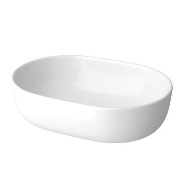 Lavoar pe blat Cersanit Moduo oval alb lucios 50 cm